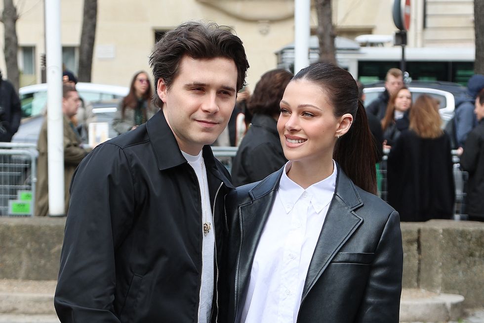Brooklyn Beckham and Nicola Peltz arrived at Miu Miu Womenswear Fall Winter 2023-2024 show as part of Paris Fashion Week on March 07, 2023 in Paris, France. Photo by Nasser Berzane/ABACAPRESS.COM