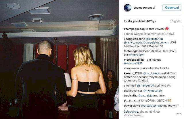 Czy Taylor Swift złapała już Drake’a do swojej kolekcji?