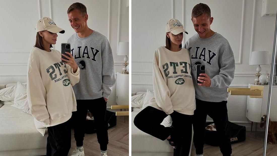 Jakub i Paulina Rzeźniczak pozują w dresach 