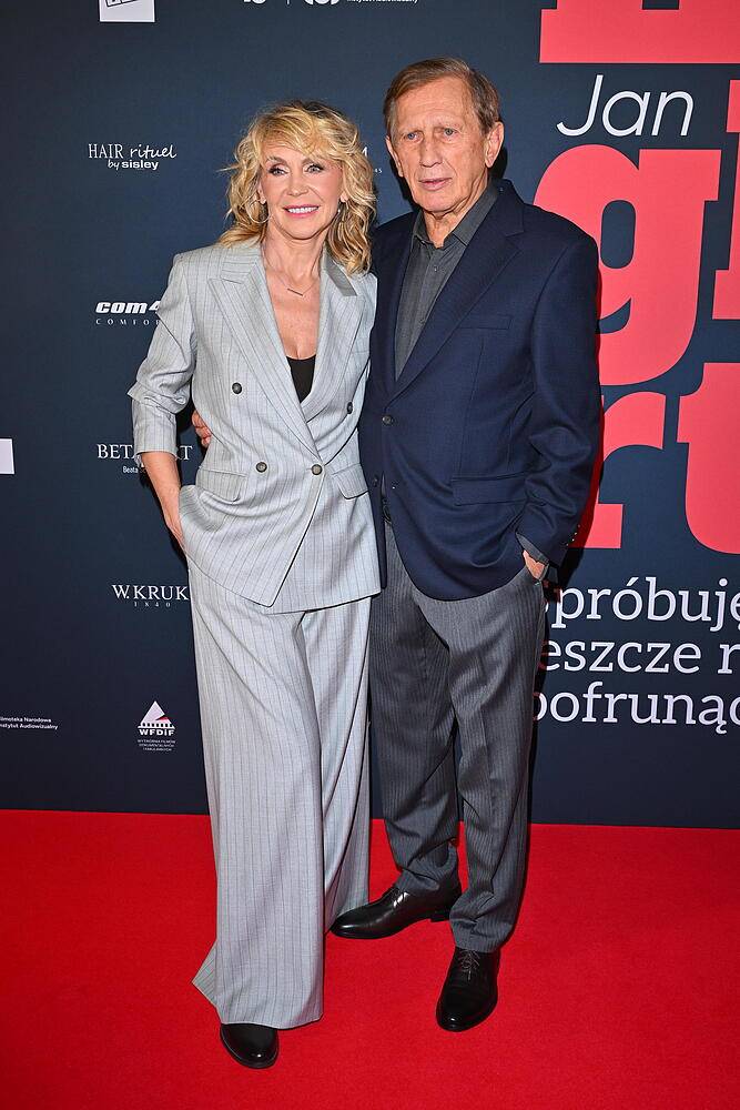 Jan Englert i Beata Ścibakówna - premiera ""Jan Englert. Spróbuję jeszcze raz pofrunąć", fot. KAPiF