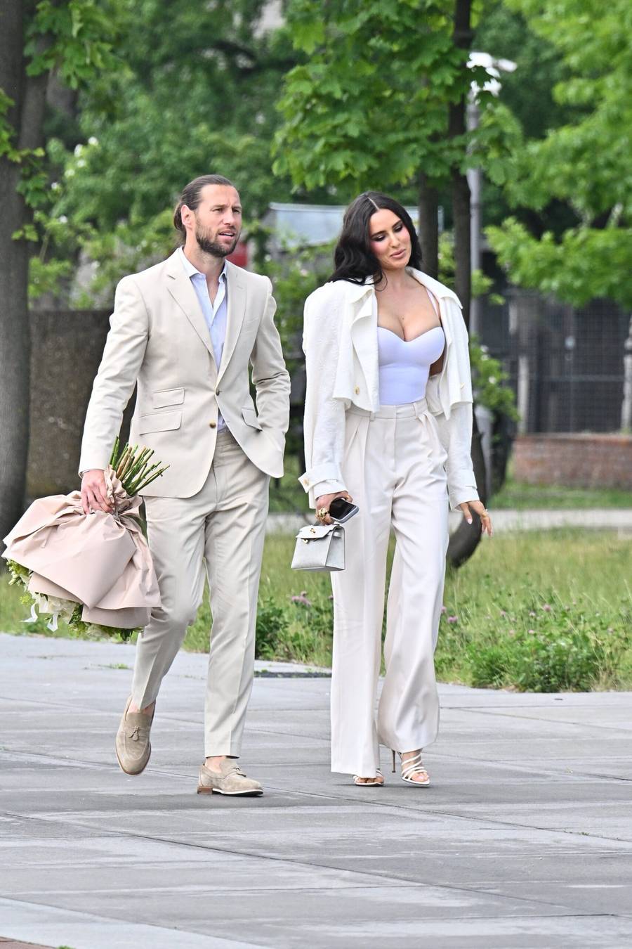 Grzegorz Krychowiak i Celia Jaunat, fot. KAPiF