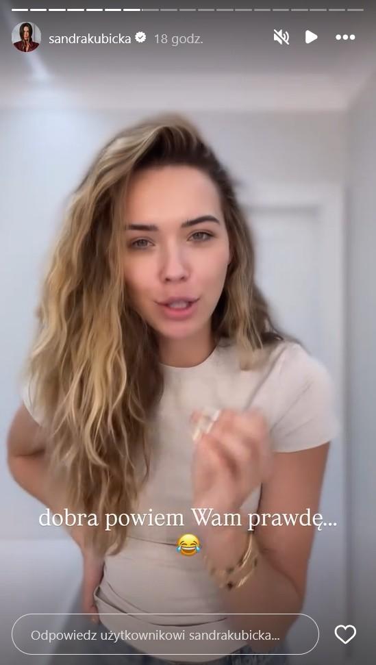 Naturalne włosy Sandry Kubickiej, fot. Instagram