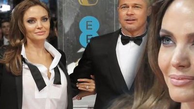 Angelina Jolie w garniturze na gali  BAFTA 2014 [VIDEO]