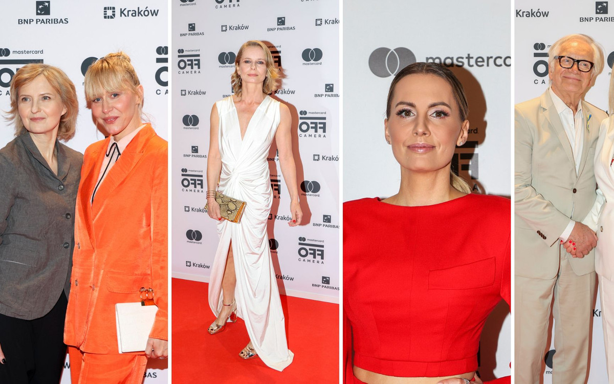 Gala zamknięcia festiwalu w Krakowie. Dwie przyjaciółki, Kuna i Warnke wyglądają zjawiskowo, szczuplutka Marta Nieradkiewicz