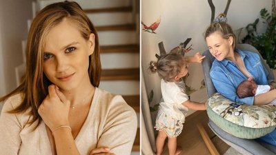 Agnieszka Kaczorowska odsłoniła nieco twarz starszej córki. Do kogo jest podobna? Fani podzieleni