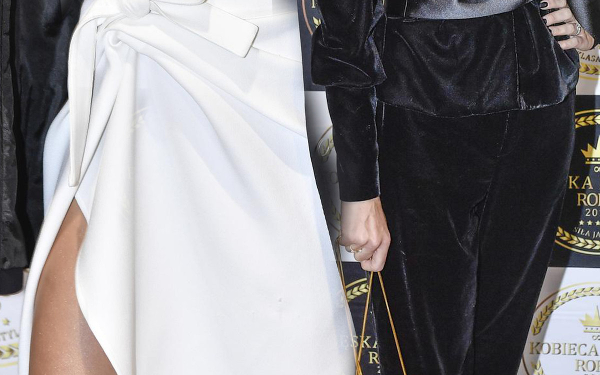 Patrycja MARKOWSKA i Izabela JANACHOWSKA na gali “Klasa i Styl”. Jedna na biało, druga na czarno