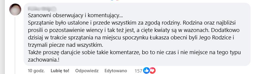 Internauci są oburzeni tym, co zastano na grobie Litewki, fot. Facebook