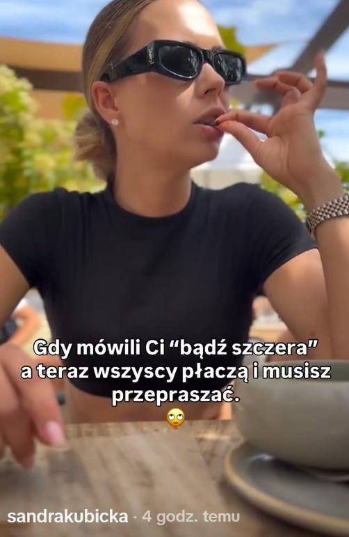 Sandra Kubicka, fot. TikTok