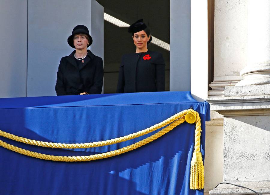 Księżna Kate i księżna Meghan na obchodach rocznicy zakończenia wojny