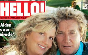 Rod Stewart z żoną i nowo narodzonym synkiem