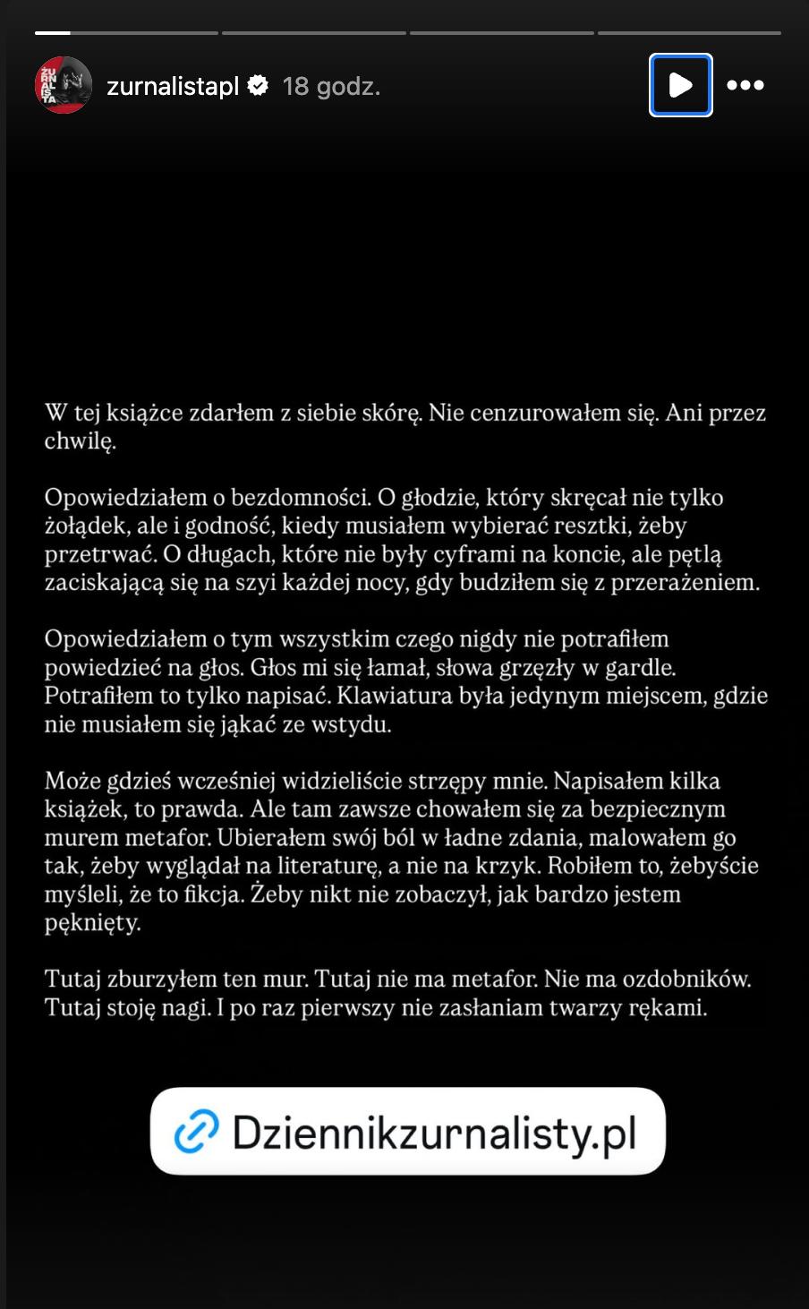 "Dziennik Żurnalisty" fot. Instagram