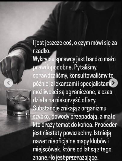 Agnieszka Hyży o pigułce gwałtu, fot. Instagram