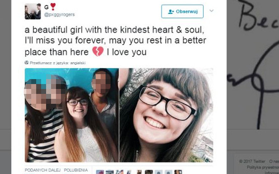 Pierwsza ofiara zamachu w Manchesterze – 16-letnia Georgina Bethany Callander