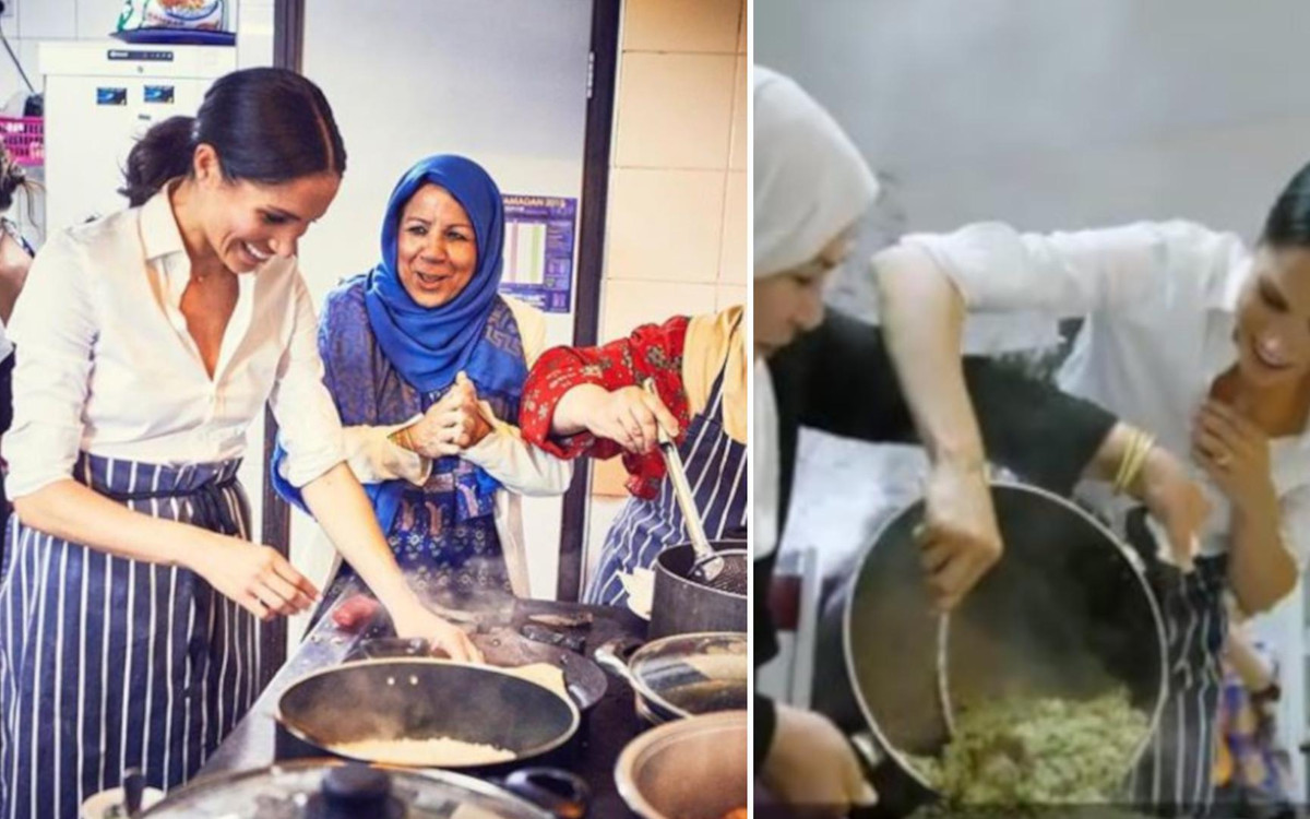 Meghan Markle GOTUJE w pasiastym fartuszku. Bierze udział w ważnej akcji