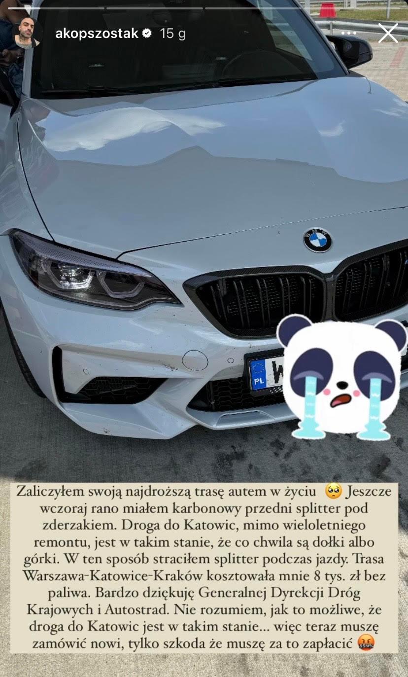 Akop Szostak żali się na nierówne drogi