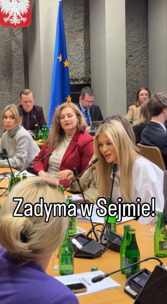 Doda, Małgorzata Rozenek i Joanna Krupa razem w Sejmie, fot. Instagram