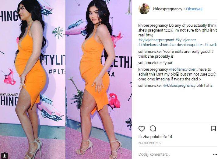 Kylie nie chce pokazać brzucha, więc fani zrobili go SAMI