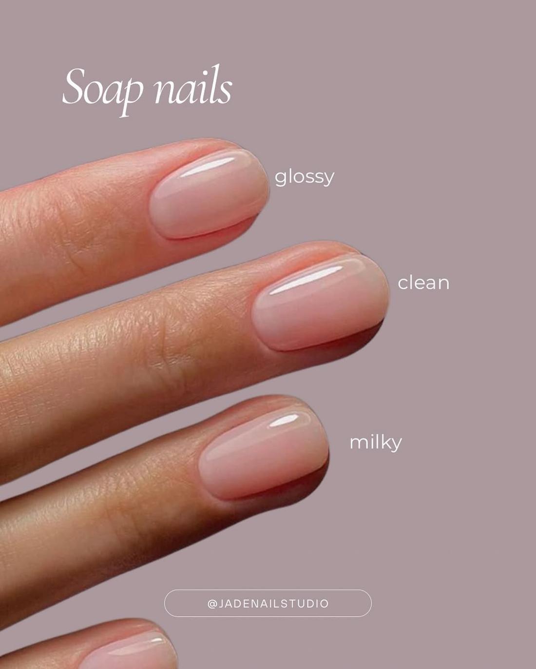 Soap nails, fot. Instagram @jadenailstudio