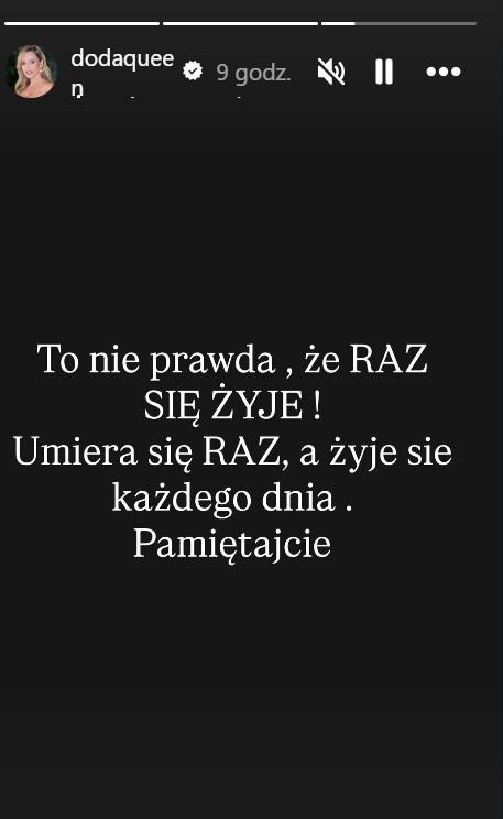 Doda przerywa milczenie po pogrzebie Łukasza Litewki, fot. Instagram