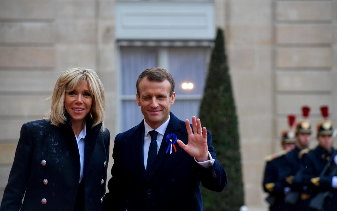 Brigitte Macron i Emmanuel Macron, fot. Wikimedia.org