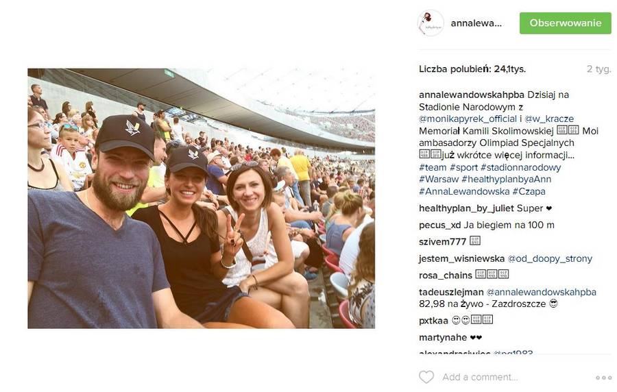 Co robi Anna Lewandowska, gdy jest po treningu?