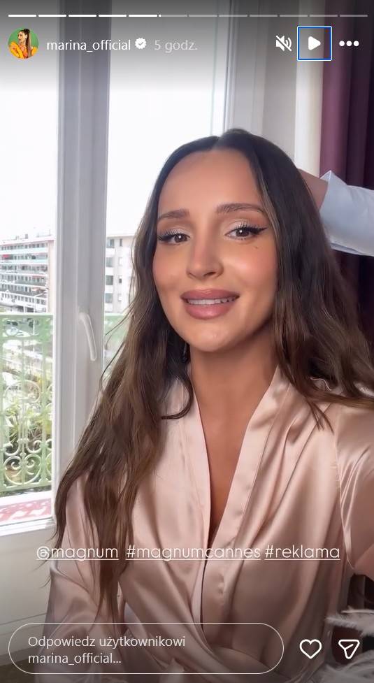 Marina Łuczenko-Szczęsna w Cannes, fot. Instagram