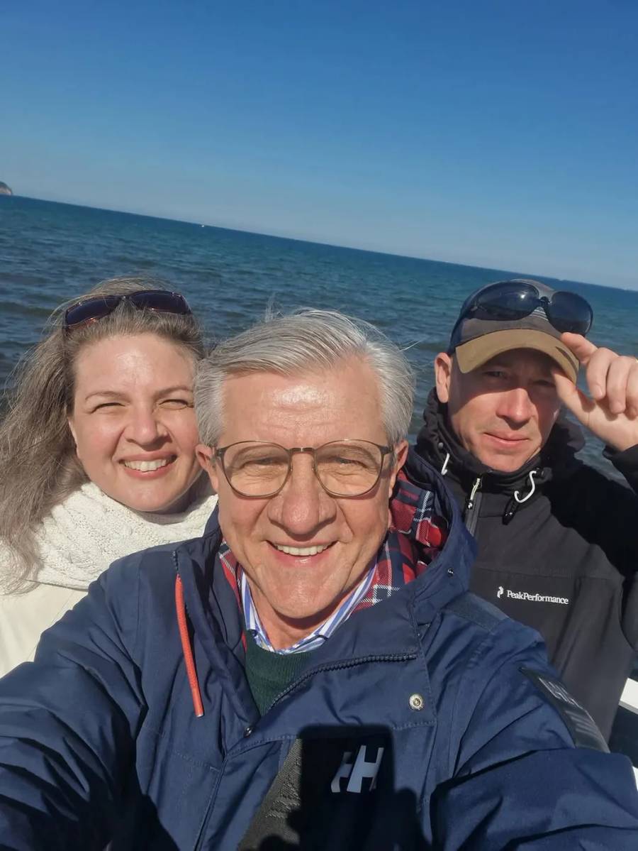 Zygmunt Chajzer, Karolina Chajzer z mężem, fot. Instagram