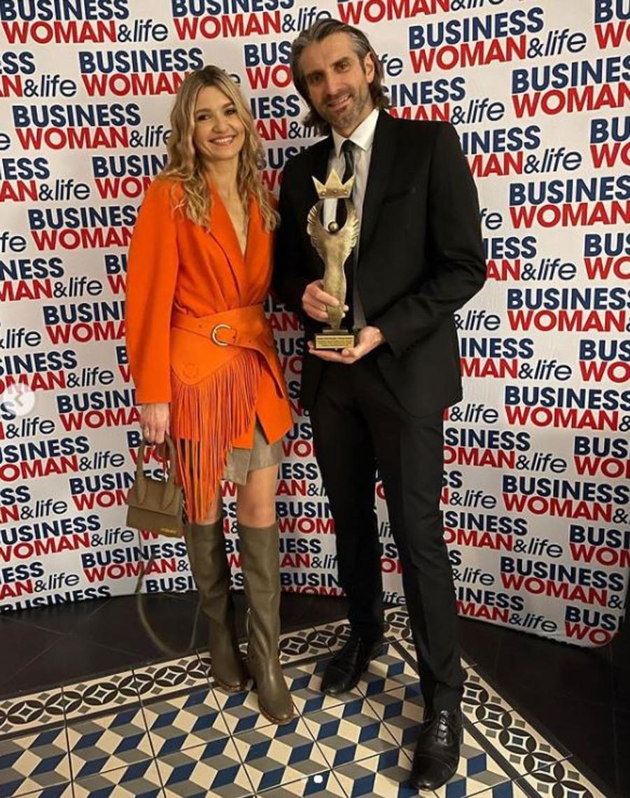 Joanna Koroniewska i Maciej Dowbor na ściance.