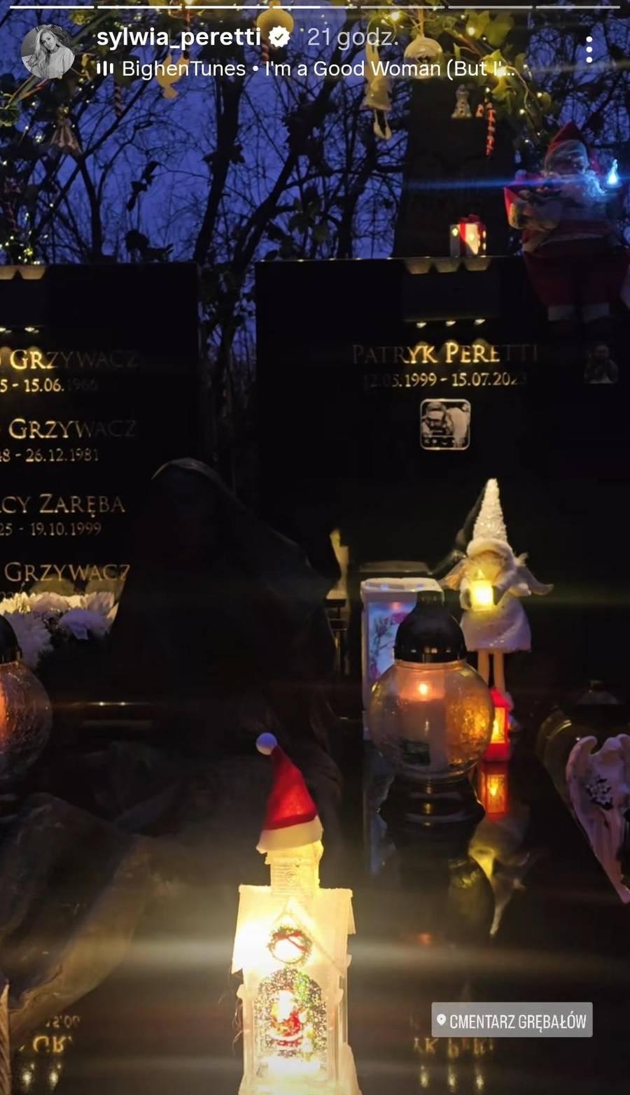 Sylwia Peretti odwiedziła grób syna, fot. Instagram