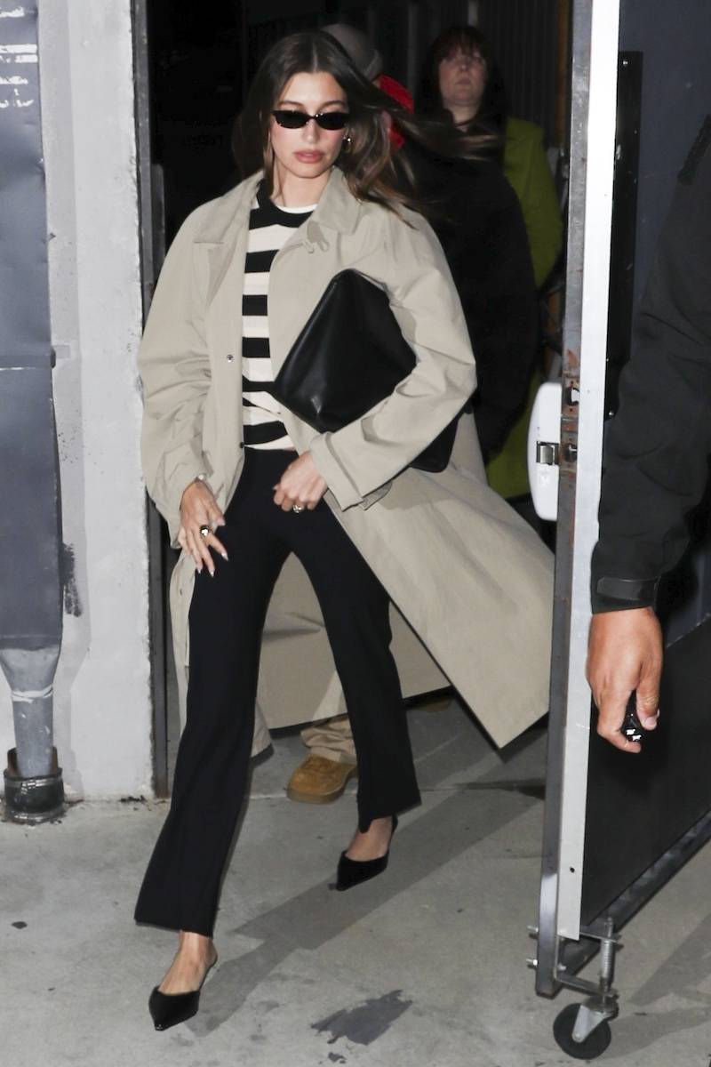 Hailey and Justin Bieber leave church service in stunning outfits