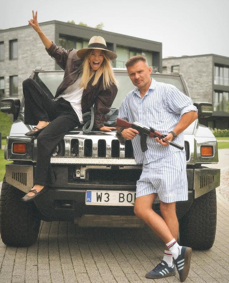 Maja Bohosiewicz z mężem