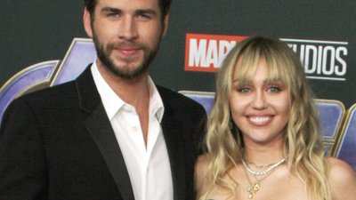 Miley Cyrus z mężem Liamem Hemsworthem na premierze “Avengers: Koniec gry”