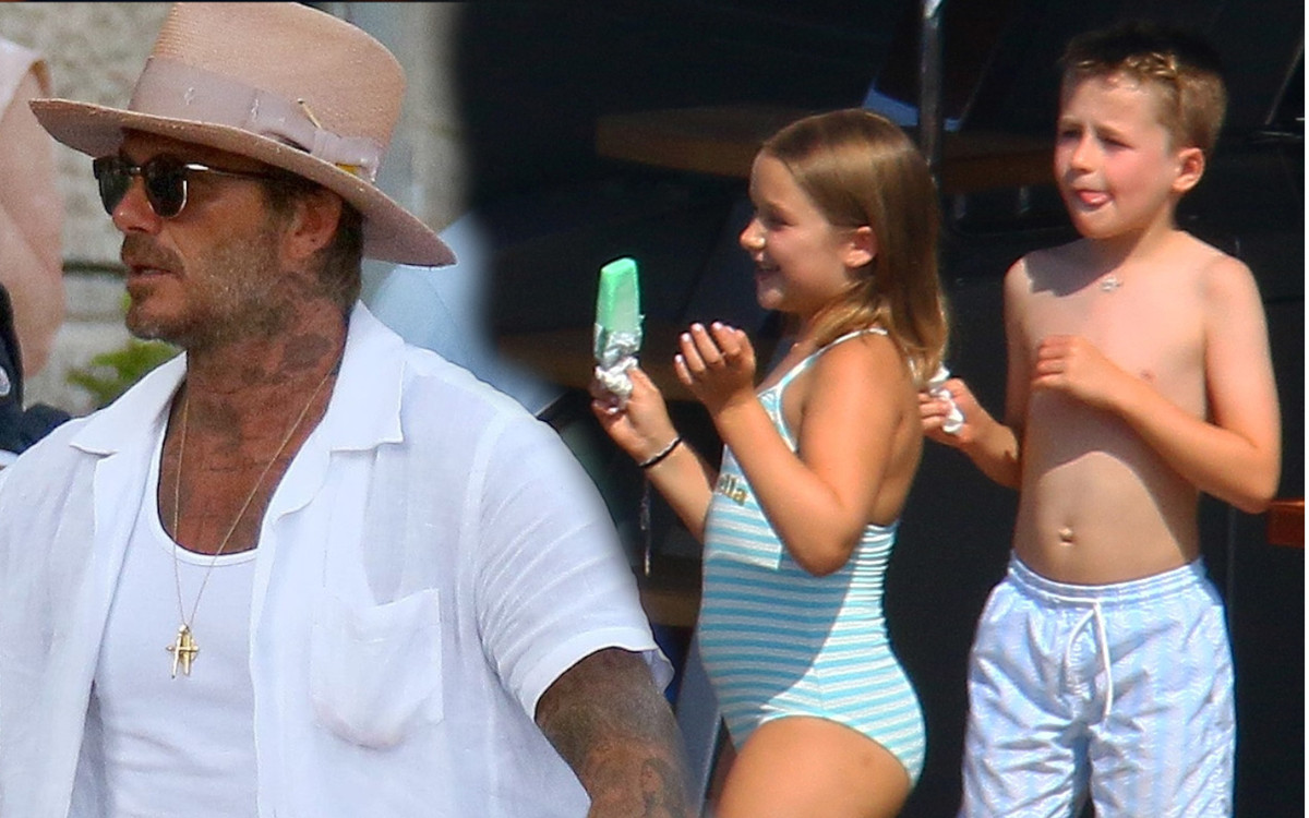 Beckhamowie na łodzi u Eltona Johna. Victoria i David z fanami robią zdjęcia (ZDJĘCIA)