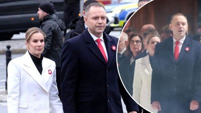 Obchody Dnia Niepodległości. Tak Nawrocki zachował się w kościele. Patrzyła cała Polska (FOTO)