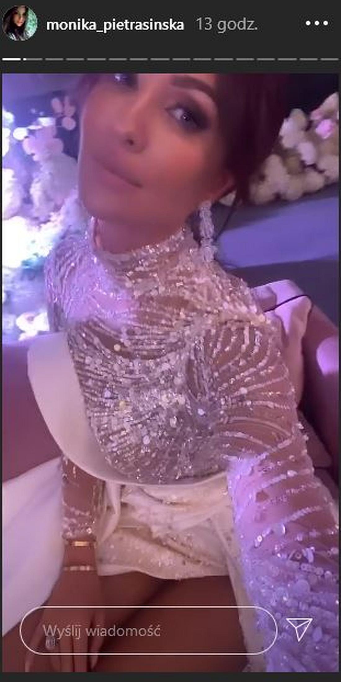 Monika Pietrasińska w sukni ślubnej