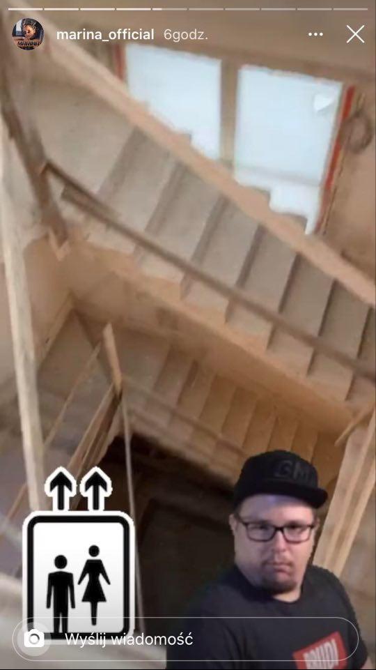 Miejsce na windę Mariny Łuczenko, fot. Instagram @marina_official