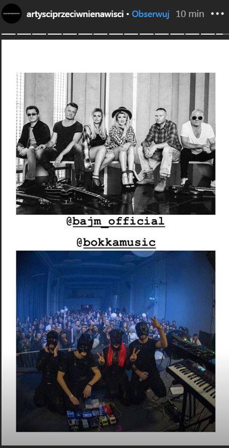 Wszyscy artyści, którzy popierają inicjatywę Dody