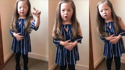 Dziewczynka z Zespołem Downa wzrusza na filmiku. Gwiazdy wspierają akcję