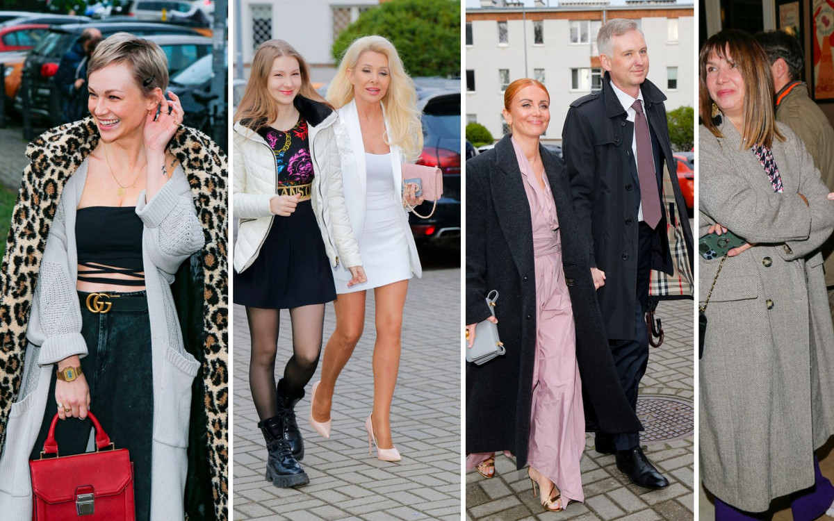 Premiera spektaklu “Zemsta”. Aleksandra Adamska w panterce, Katarzyna Zielińska rzadko pojawia się z mężem