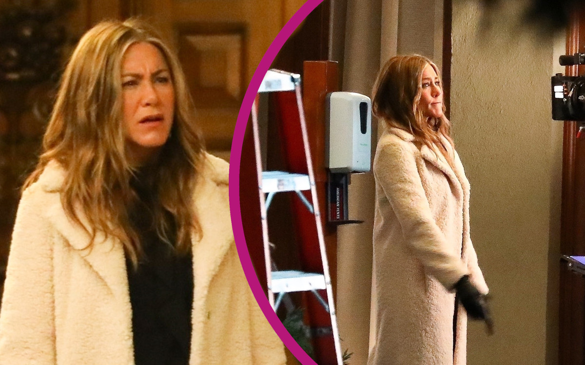 Jennifer Aniston na planie filmowym PIERWSZY RAZ w czasie pandemii. Stroiła słodkie minki