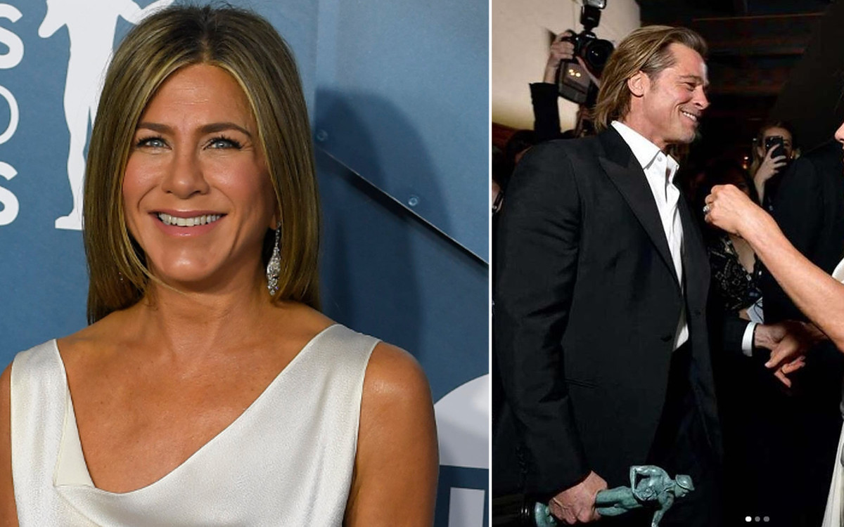 HIT! Jennifer Aniston i Brad Pitt ZA RĘKĘ na gali SAG (ZDJĘCIA)