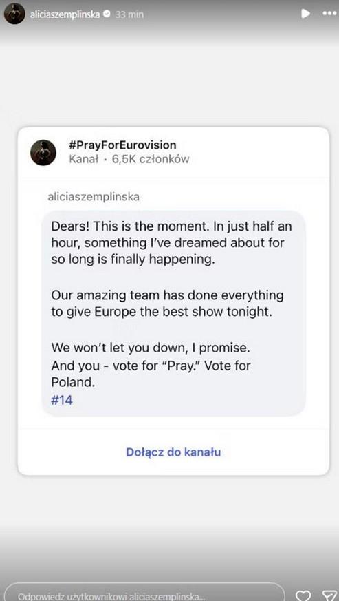 Alicja Szemplińska wydała komunikat, fot. Instagram