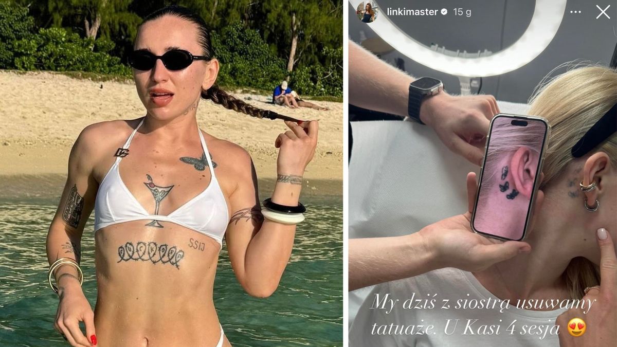Marta Linkiewicz i jej siostra usuwają tatuaże/ Fot. Instagram
