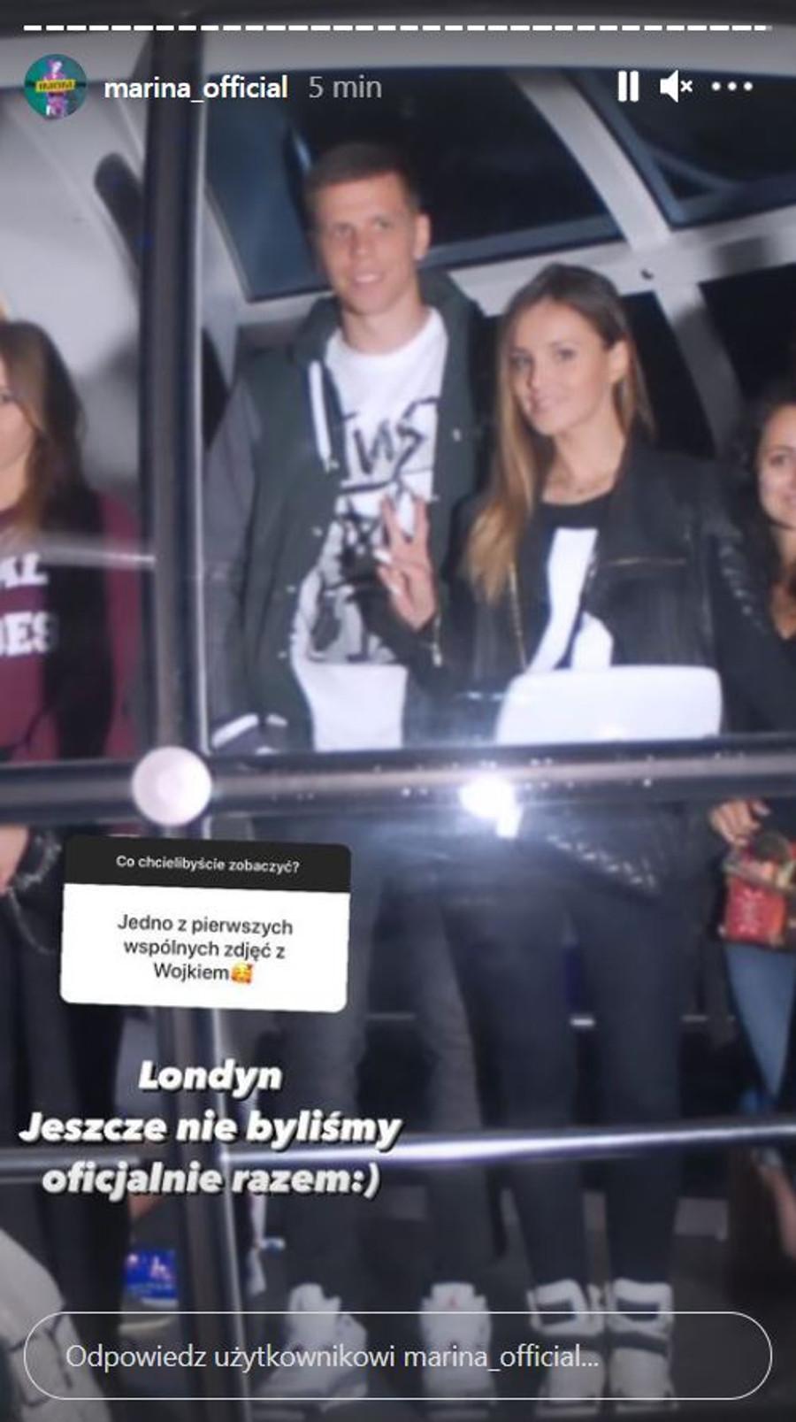 Marina na początku znajomości z Wojtkiem Szczęsnym.