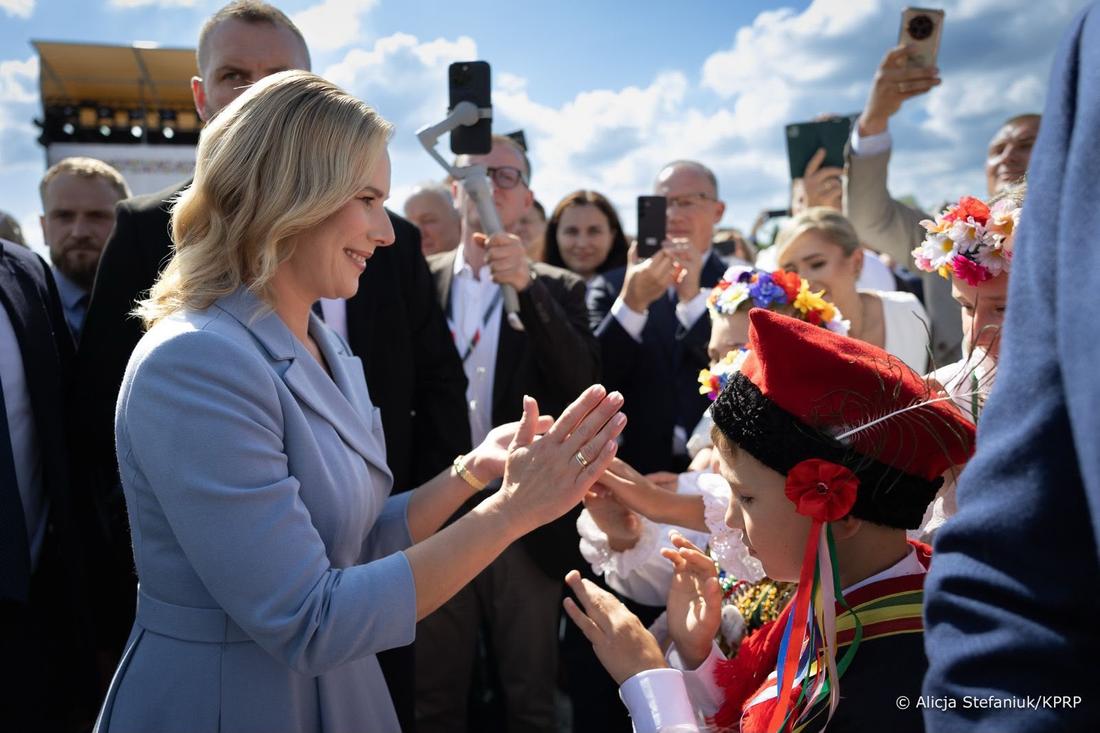 Marta Nawrocka podczas Dożynek Prezydenckich, fot. Instagram