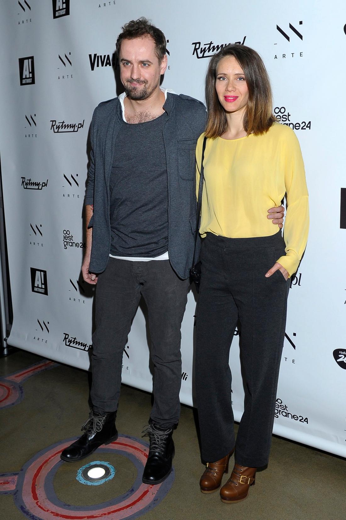 Jakubs Wons z żoną Hanną Konarowską.