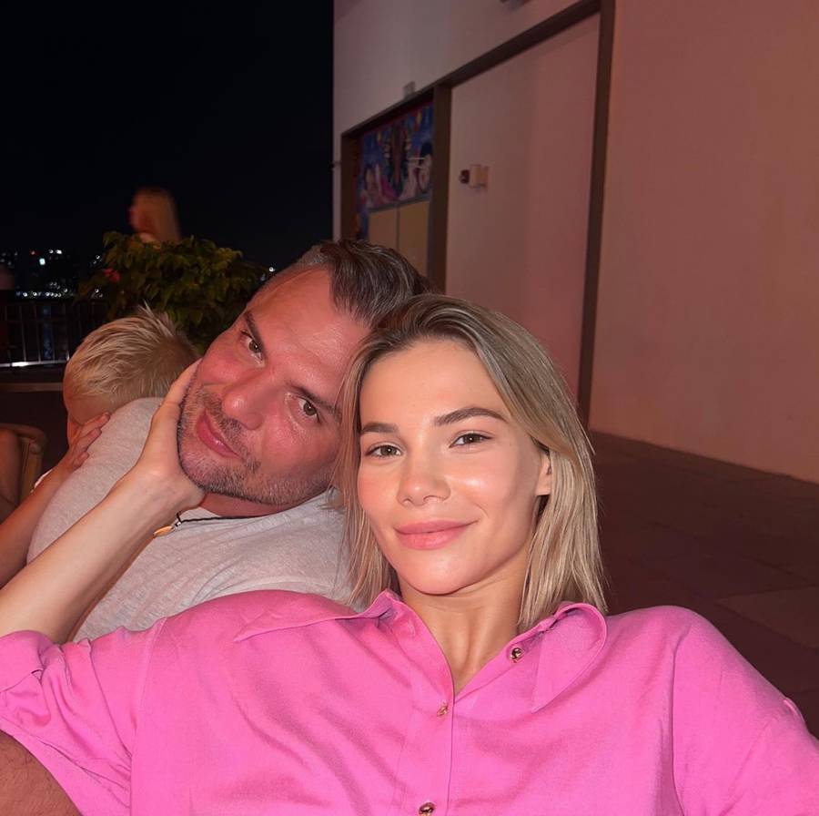 Maja Bohosiewicz z mężem