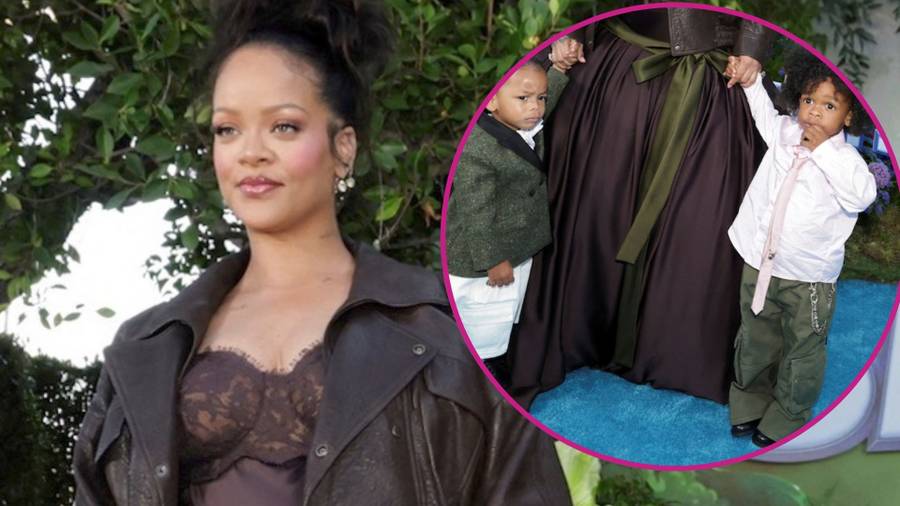 Rihanna w zaawansowanej ciąży z synami na premierze. Co za widok!