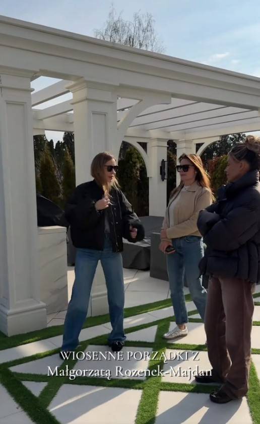Małgorzata Rozenek przygotowuje willę na wiosnę, fot. TikTok.com
