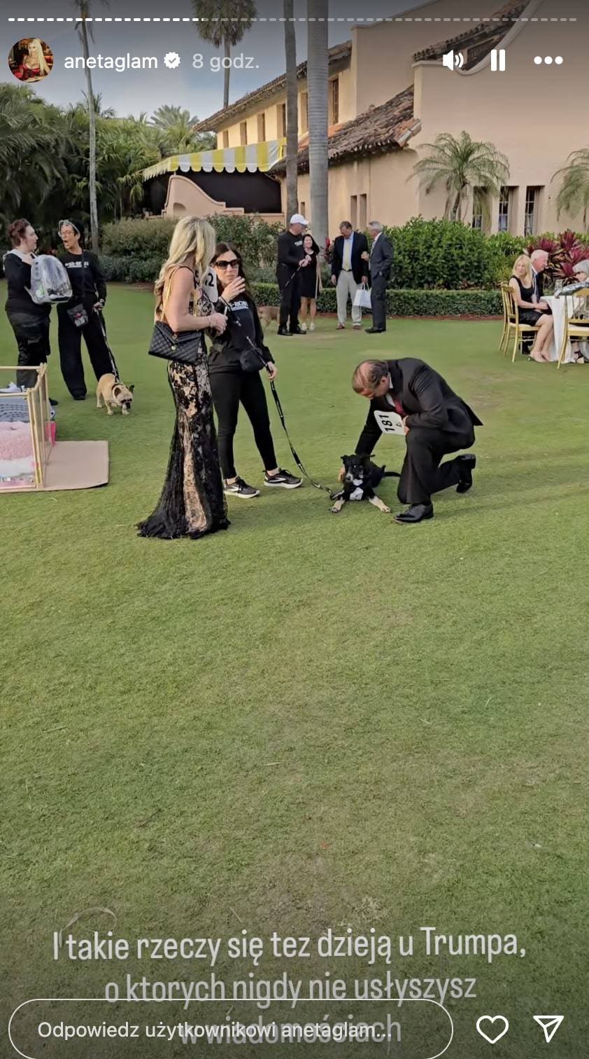 Aneta Glam relacjonuje pełną PRZEPYCHU imprezę u Donalda Trumpa! Pływaczki synchroniczne, orkiestra, złote żyrandole… (FOTO)